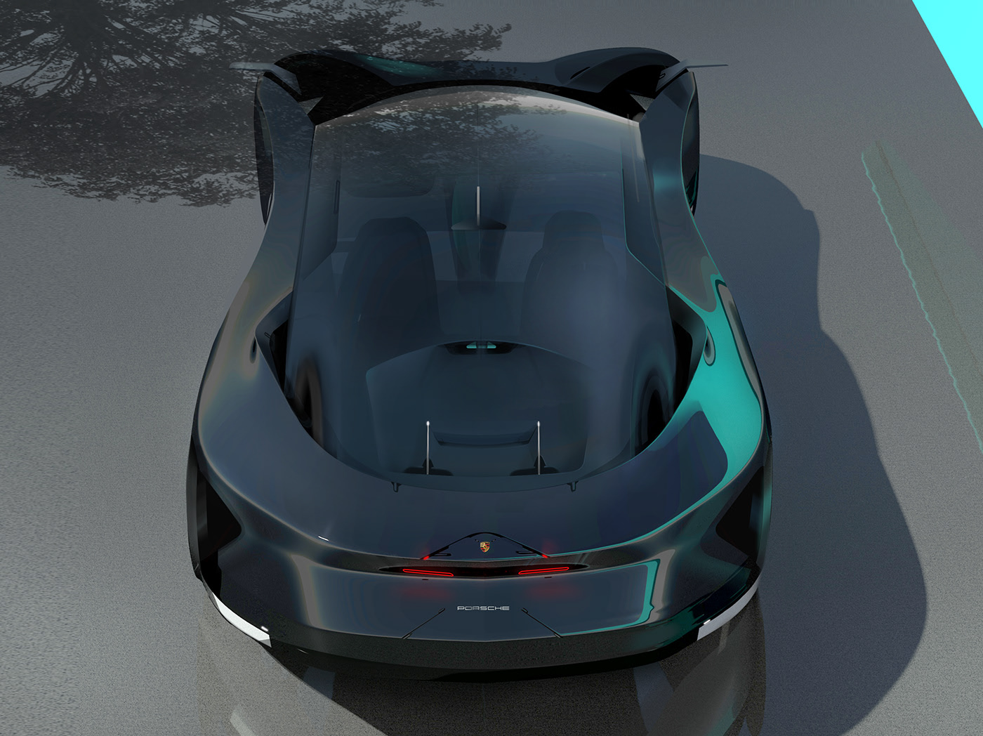 Sports car，Porsche，concept，Electric，