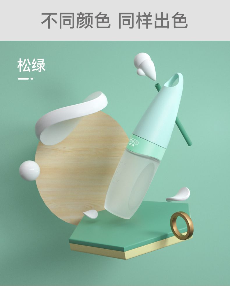 Infant silicone rice flour feeding extrusion spoon，