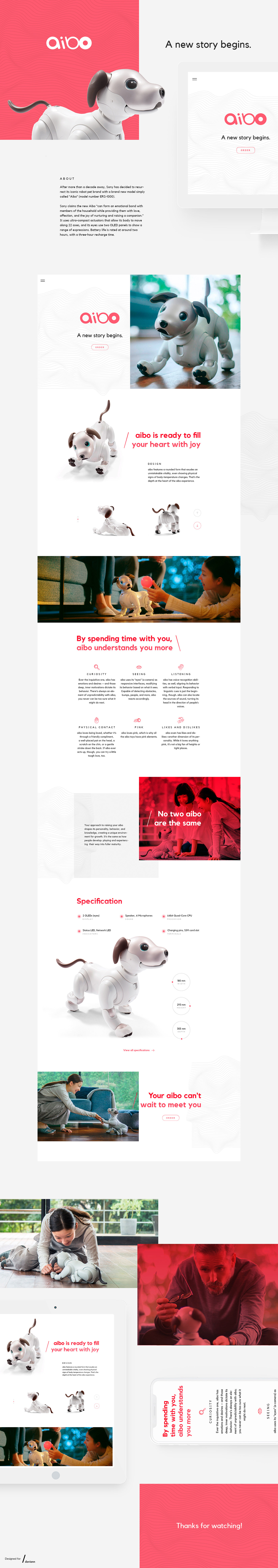 robot，dog，Sony，interactive，Web Design ，