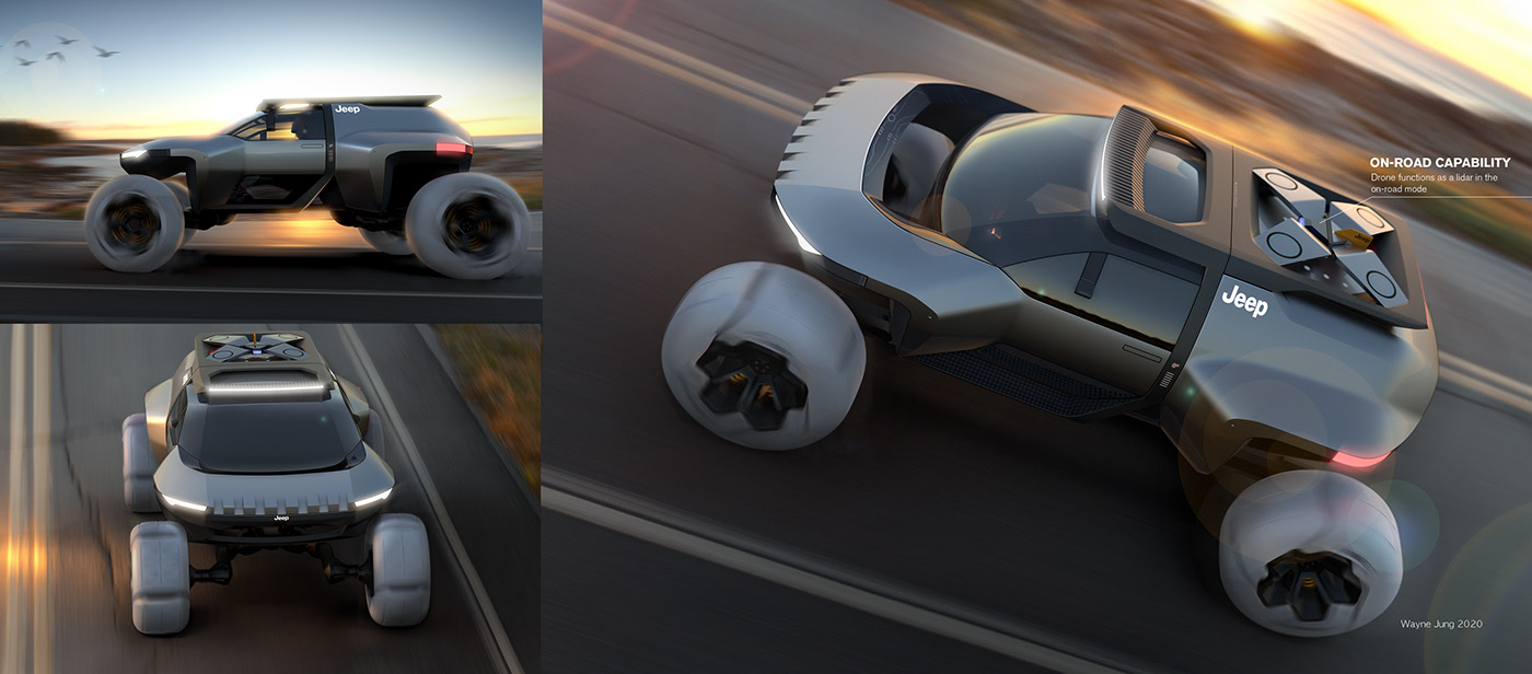 Off-road vehicle，Hand drawn，jeep，concept，