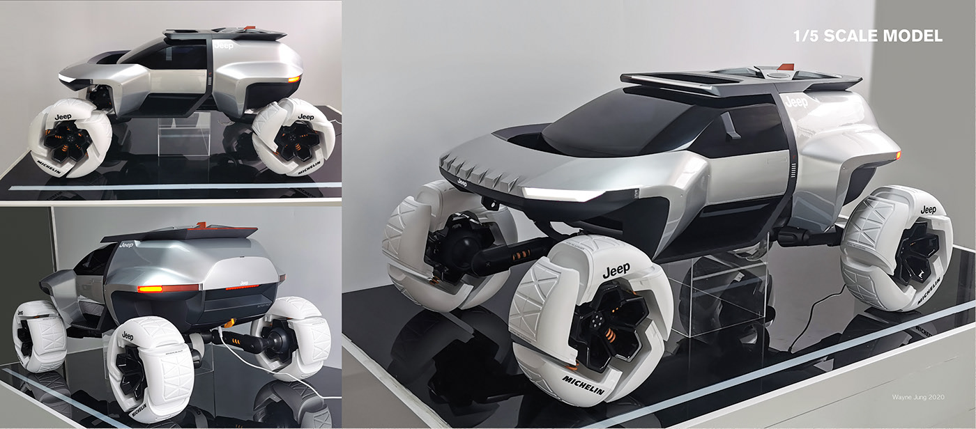 Off-road vehicle，Hand drawn，jeep，concept，