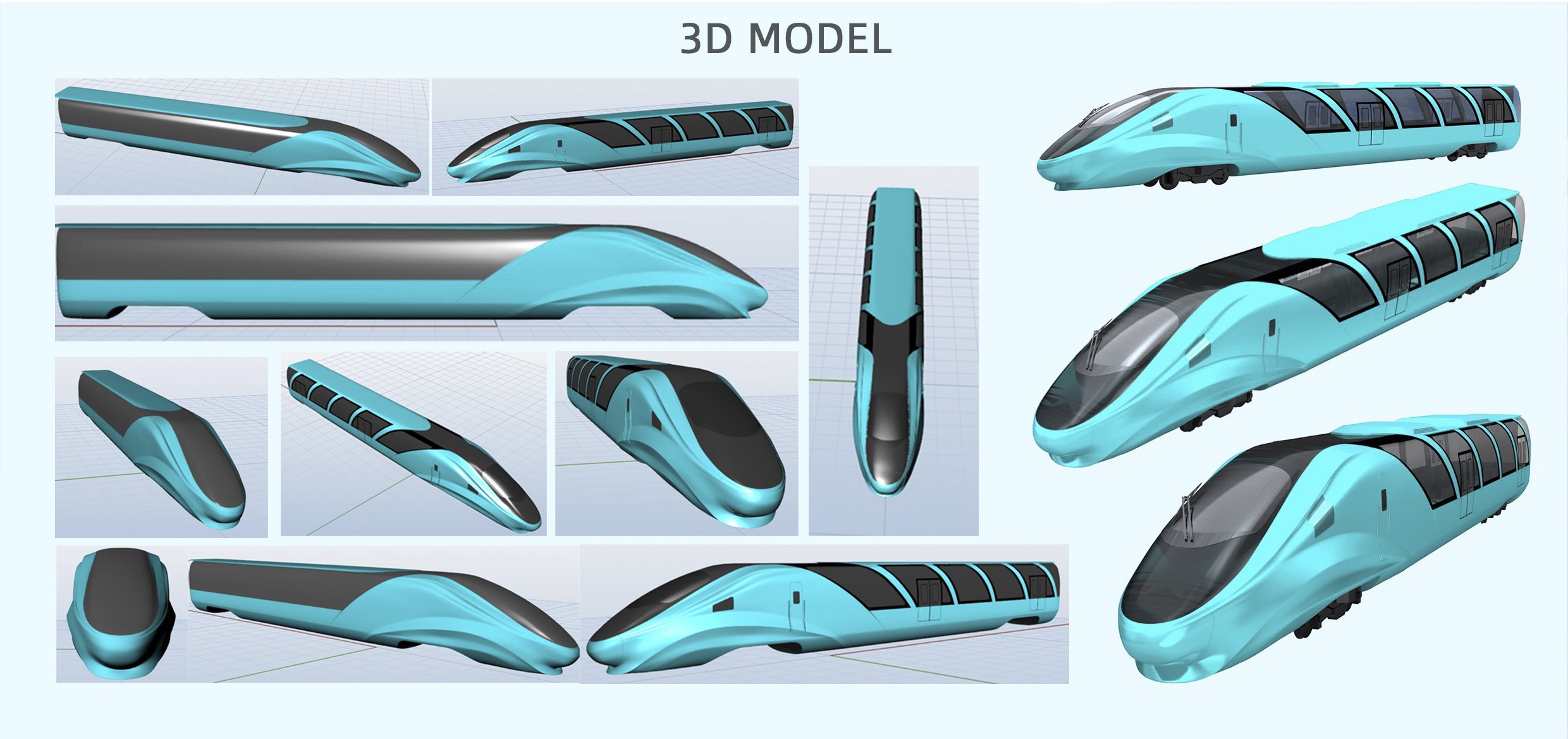 Intercity train with speed of 160 km / h，Coastal scene element extraction，Sanya，