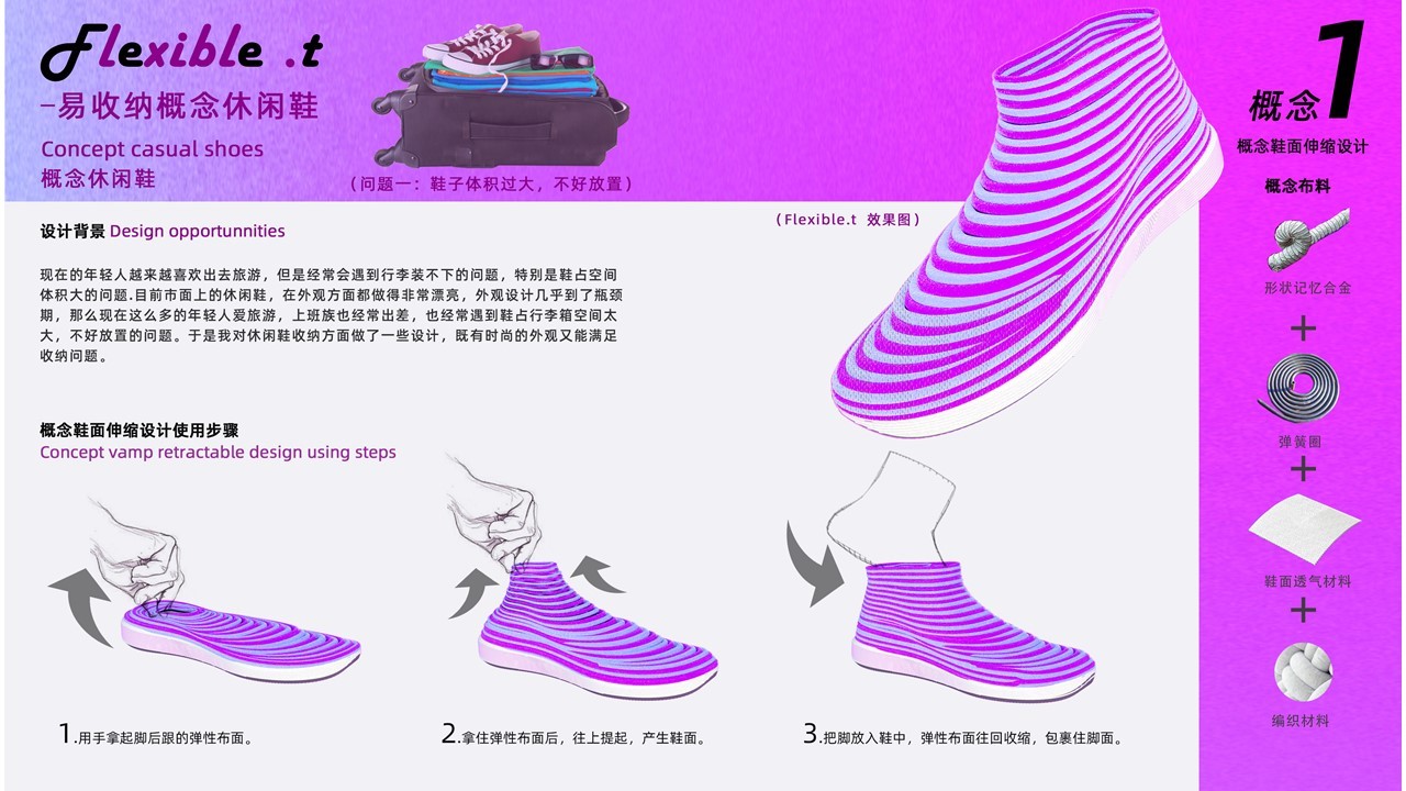 Easy storage shoes，