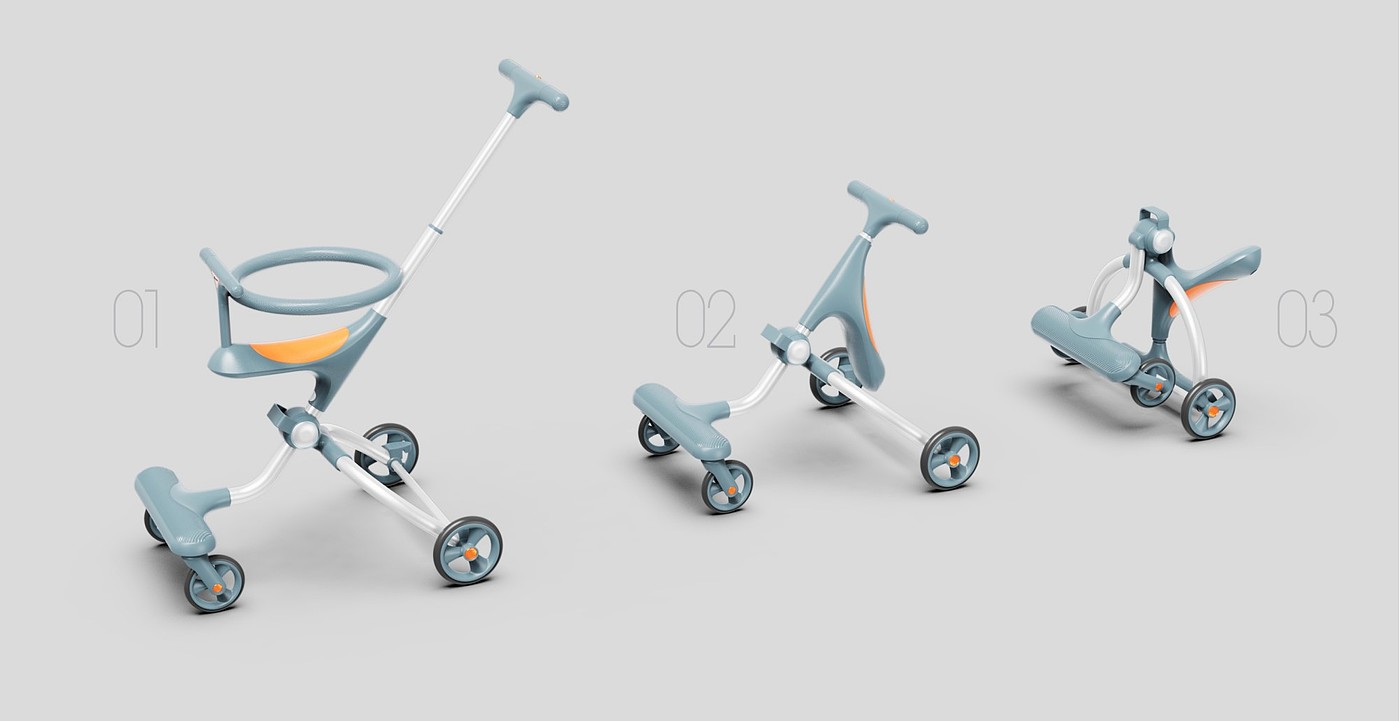 Baby stroller design，Baby stroller，Unique design，Children's car，Portable car，Baby products，Maternal and infant products，Concept Car，