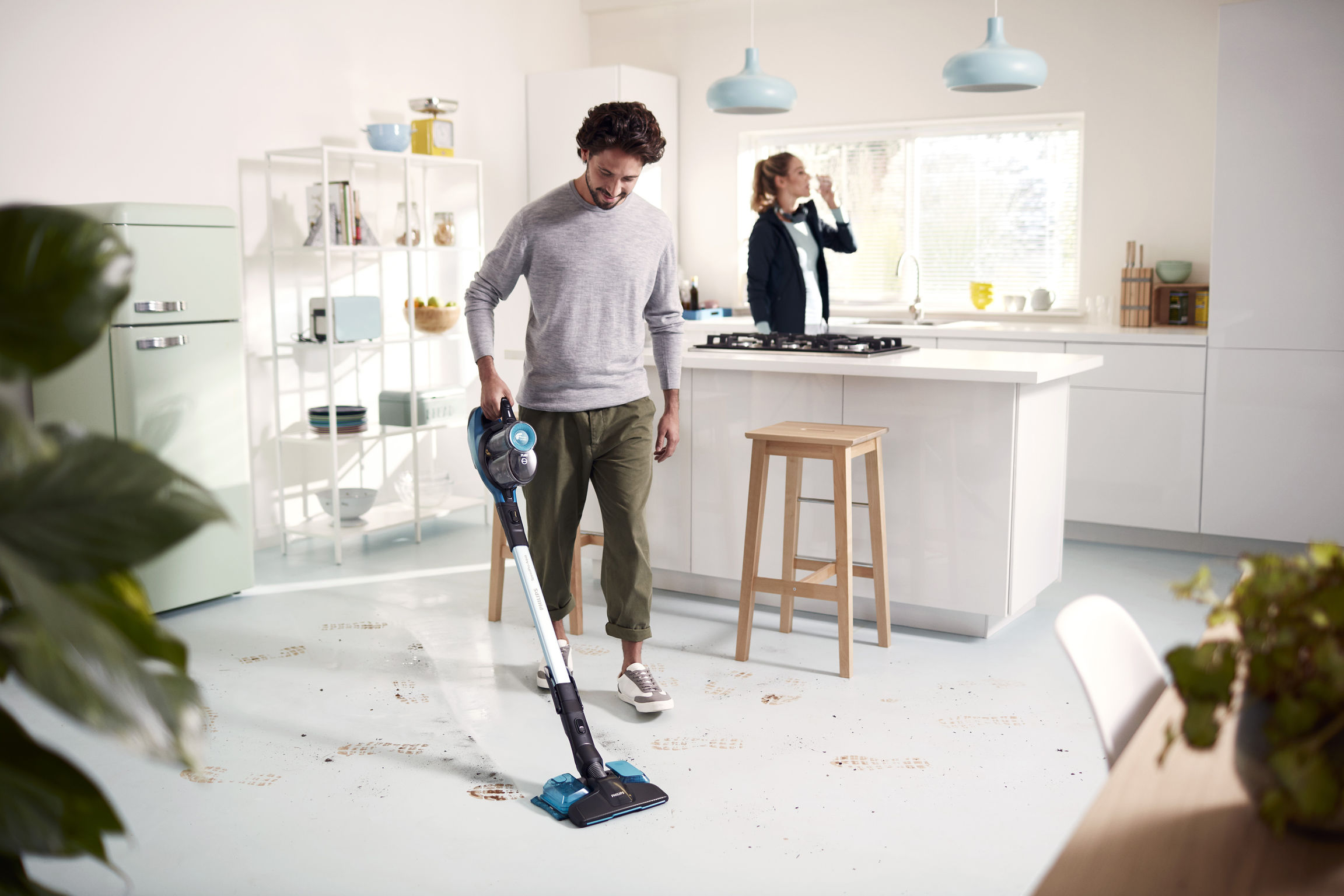 2020 red dot product design award，Vacuum cleaner，Philips，blue，