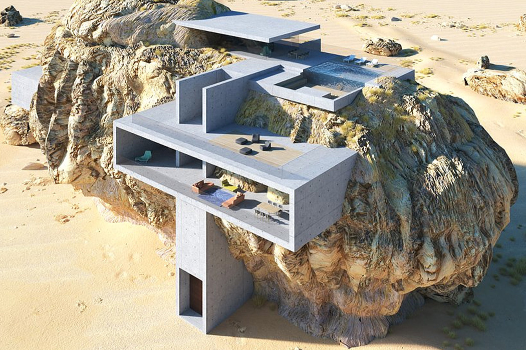 concrete，house，modern，Glass，