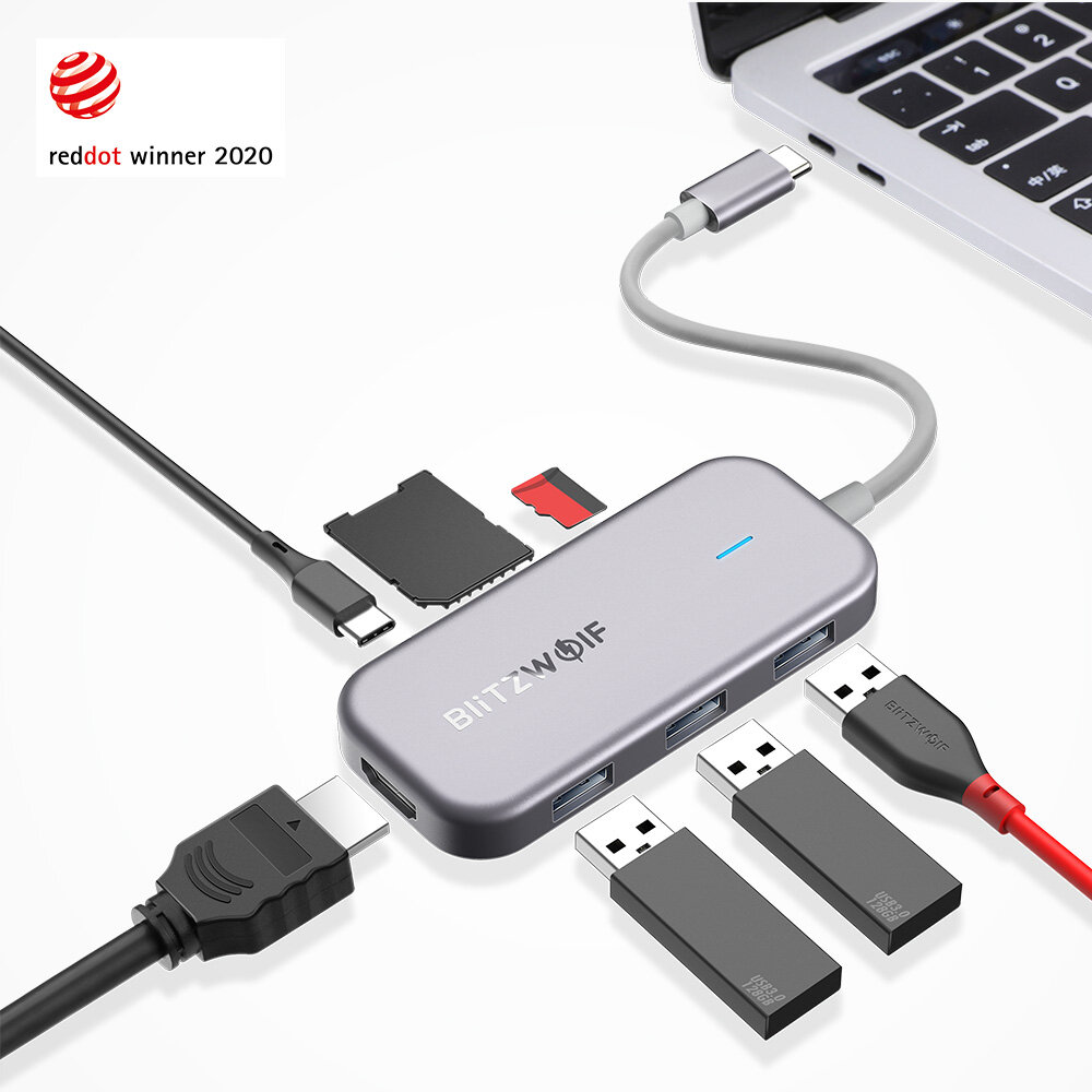 BlitzWolf BW-TH5，Multifunctional adapter，Digital，2020 red dot product design award，