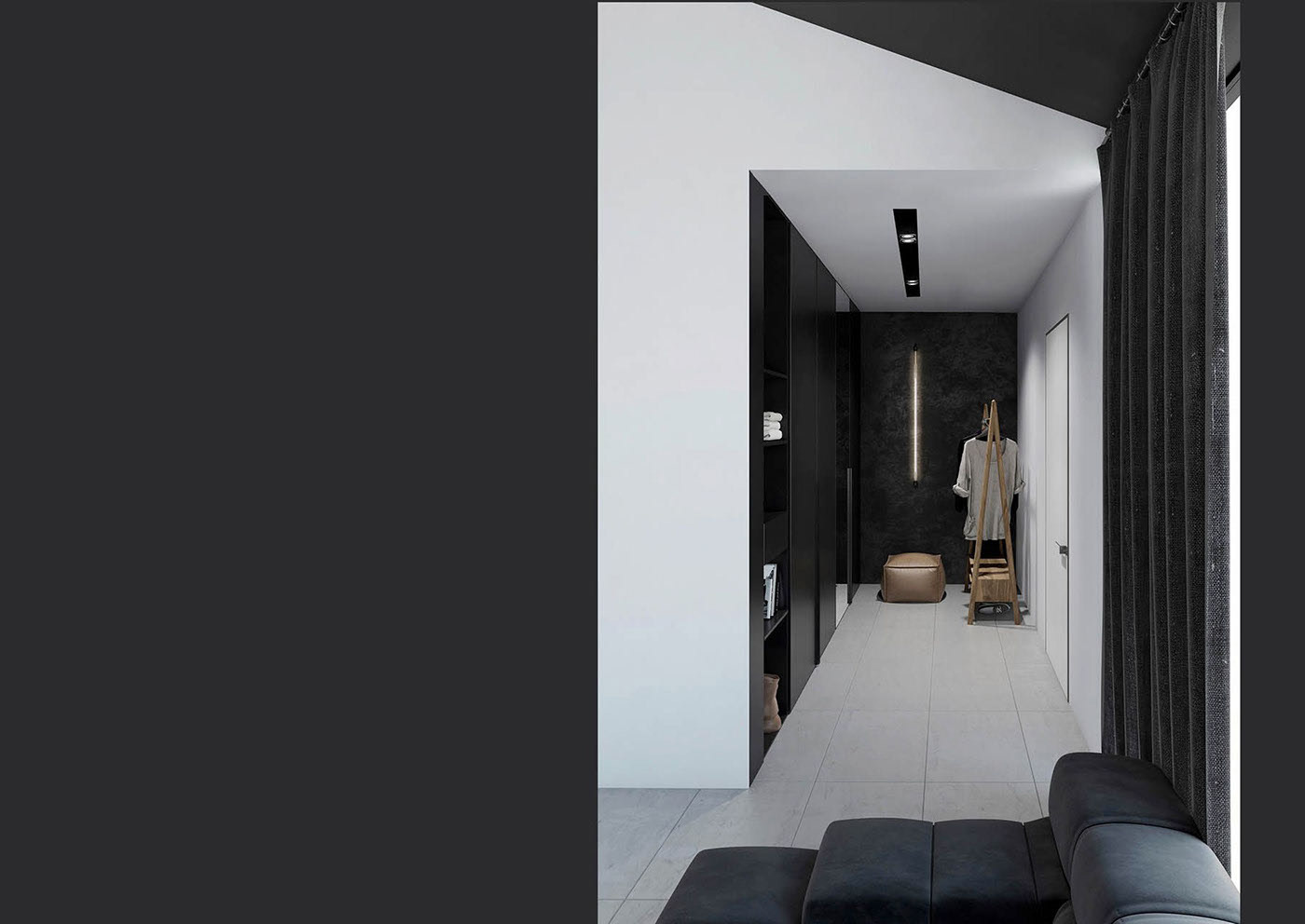 forest，Black & White，house，Interior design，