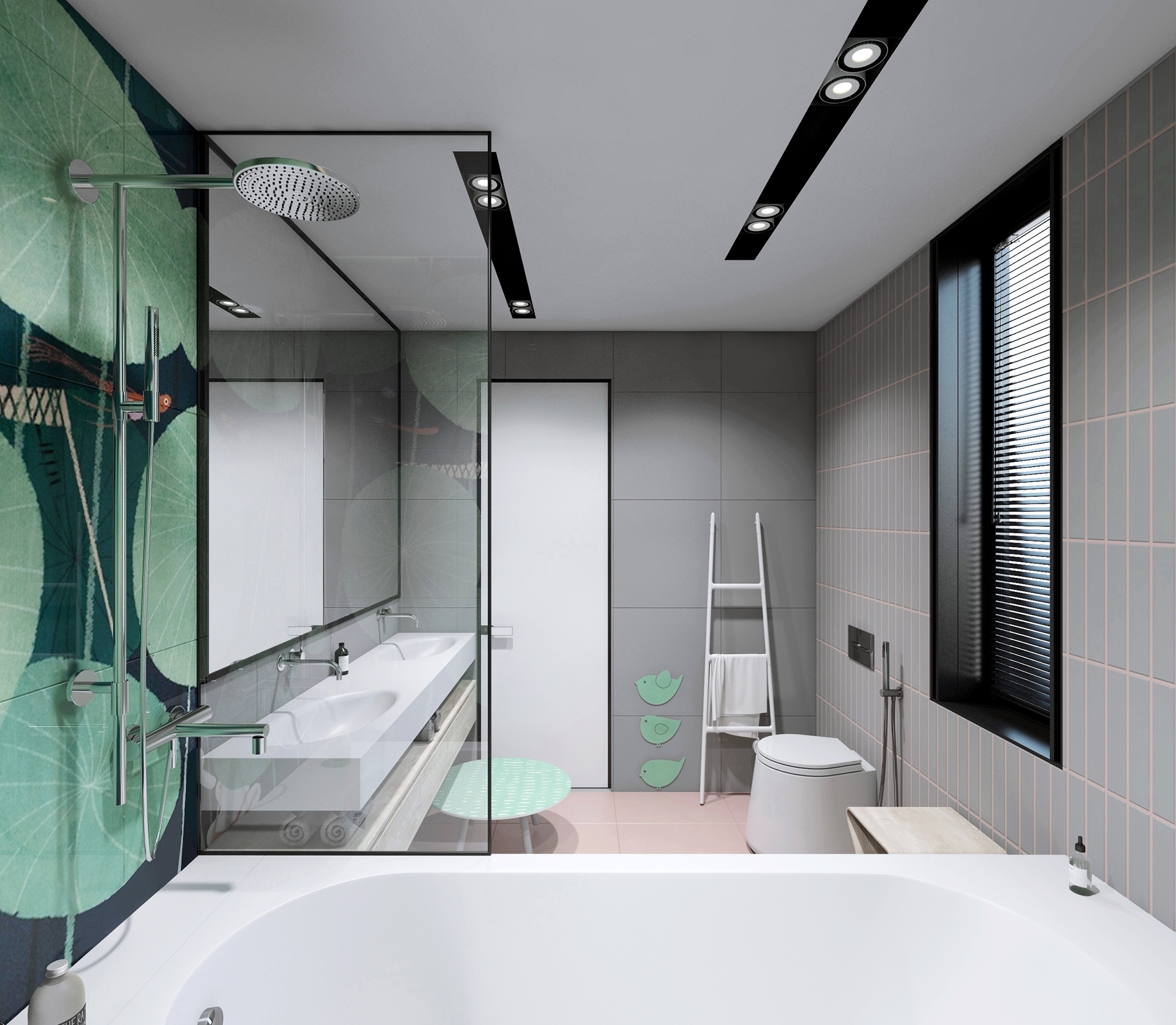 forest，Black & White，house，Interior design，