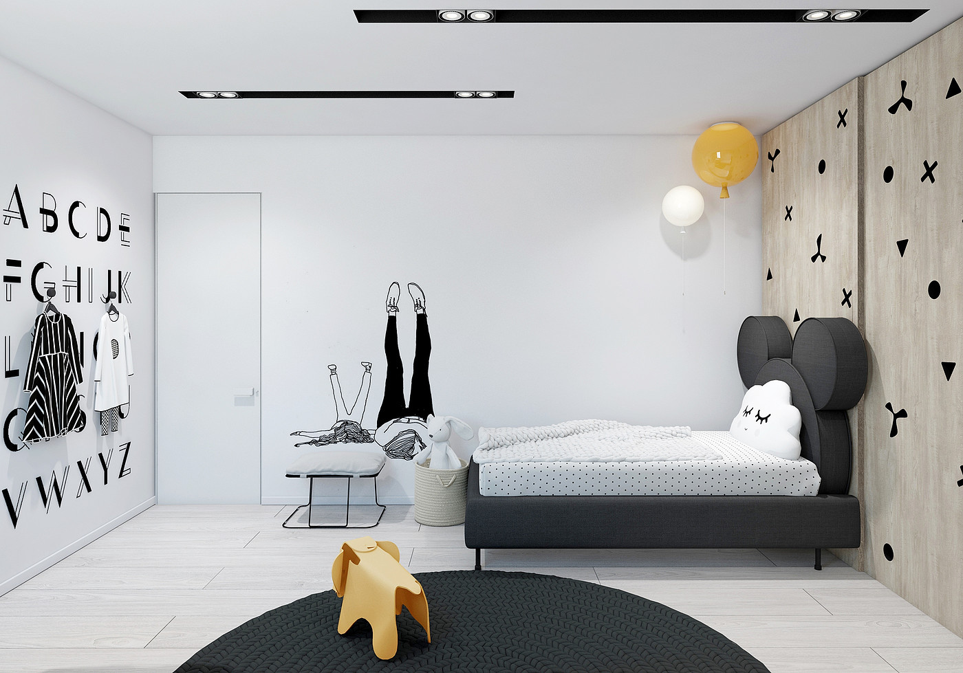 forest，Black & White，house，Interior design，