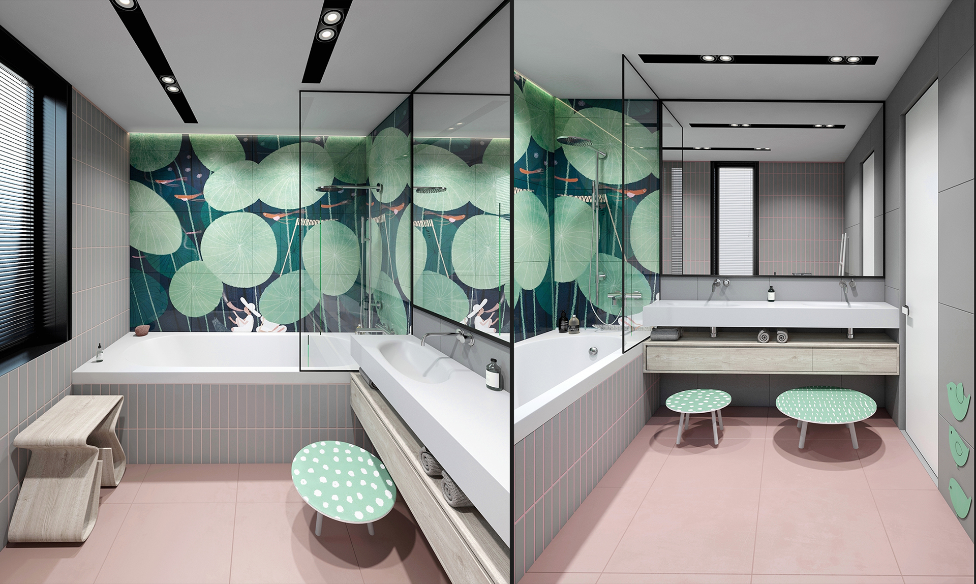 forest，Black & White，house，Interior design，