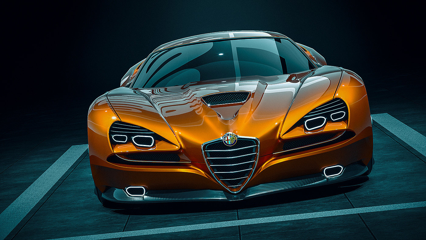 Sports car，Automobile design，alfa romeo ，