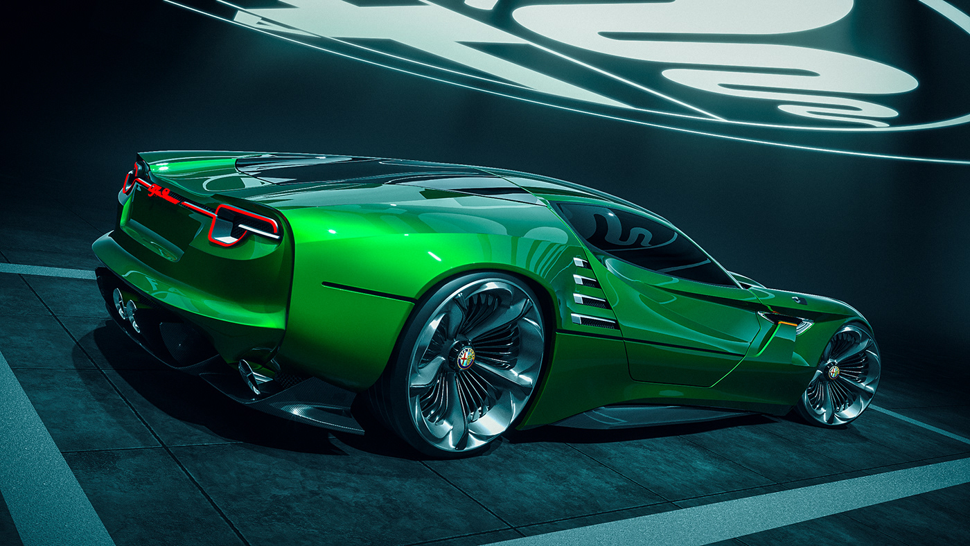 Sports car，Automobile design，alfa romeo ，