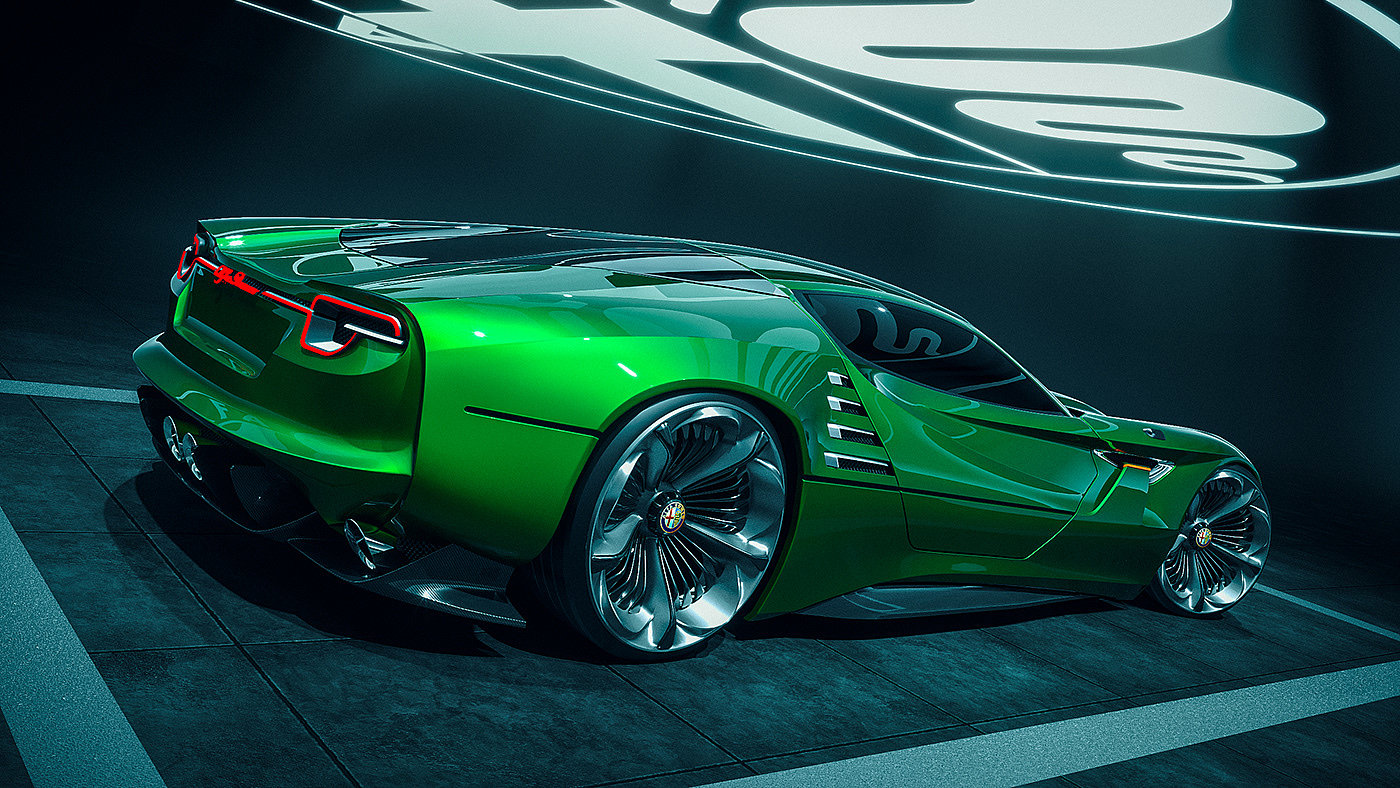 Sports car，Automobile design，alfa romeo ，