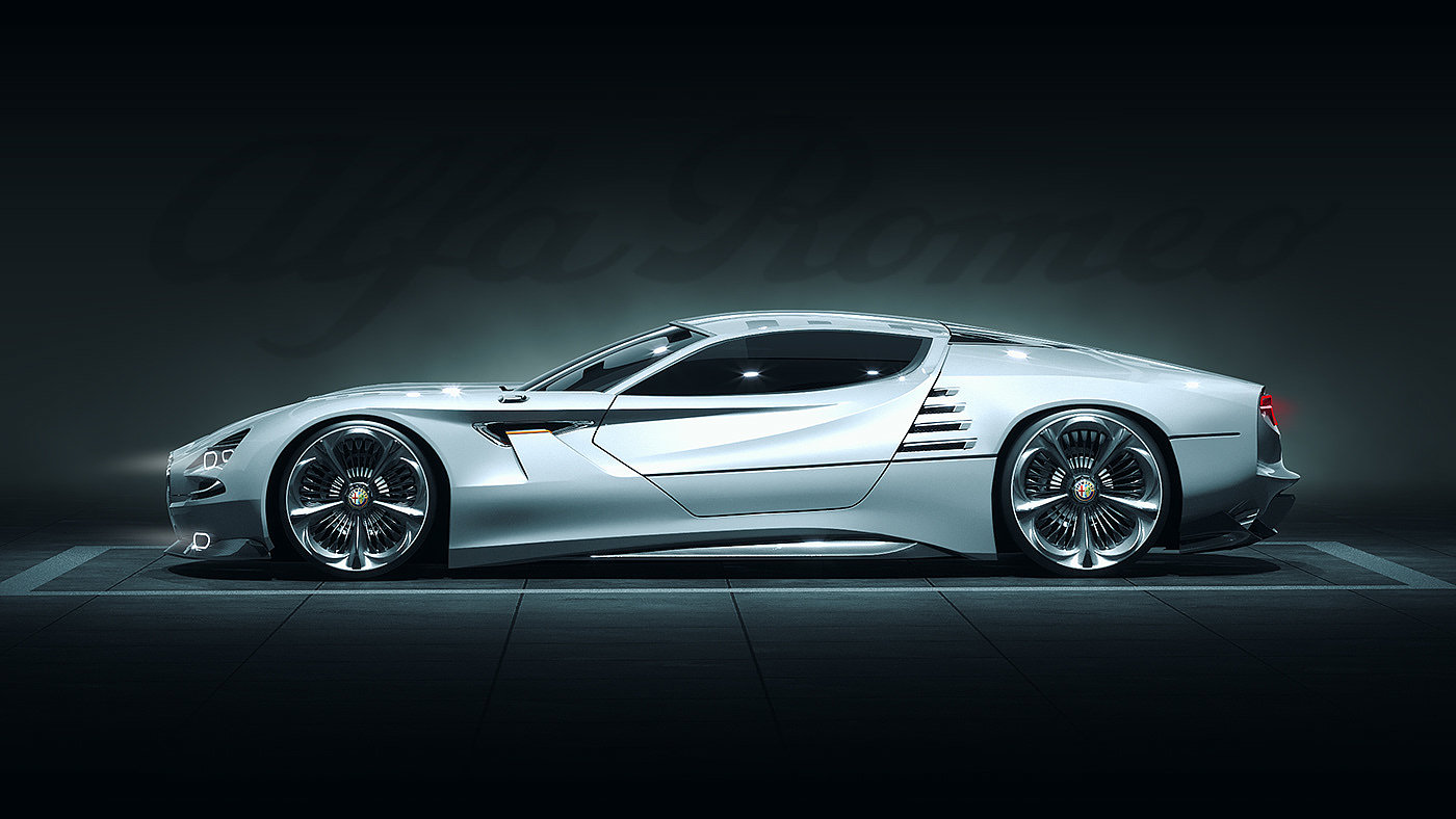 Sports car，Automobile design，alfa romeo ，