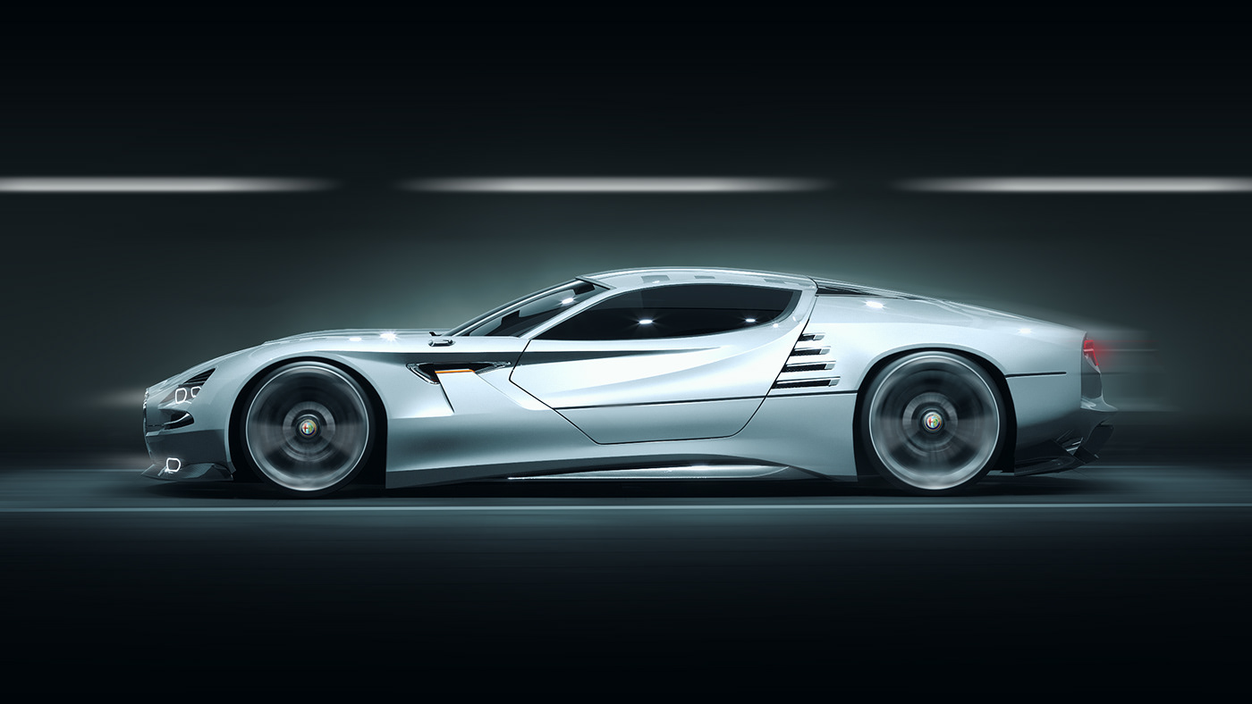 Sports car，Automobile design，alfa romeo ，