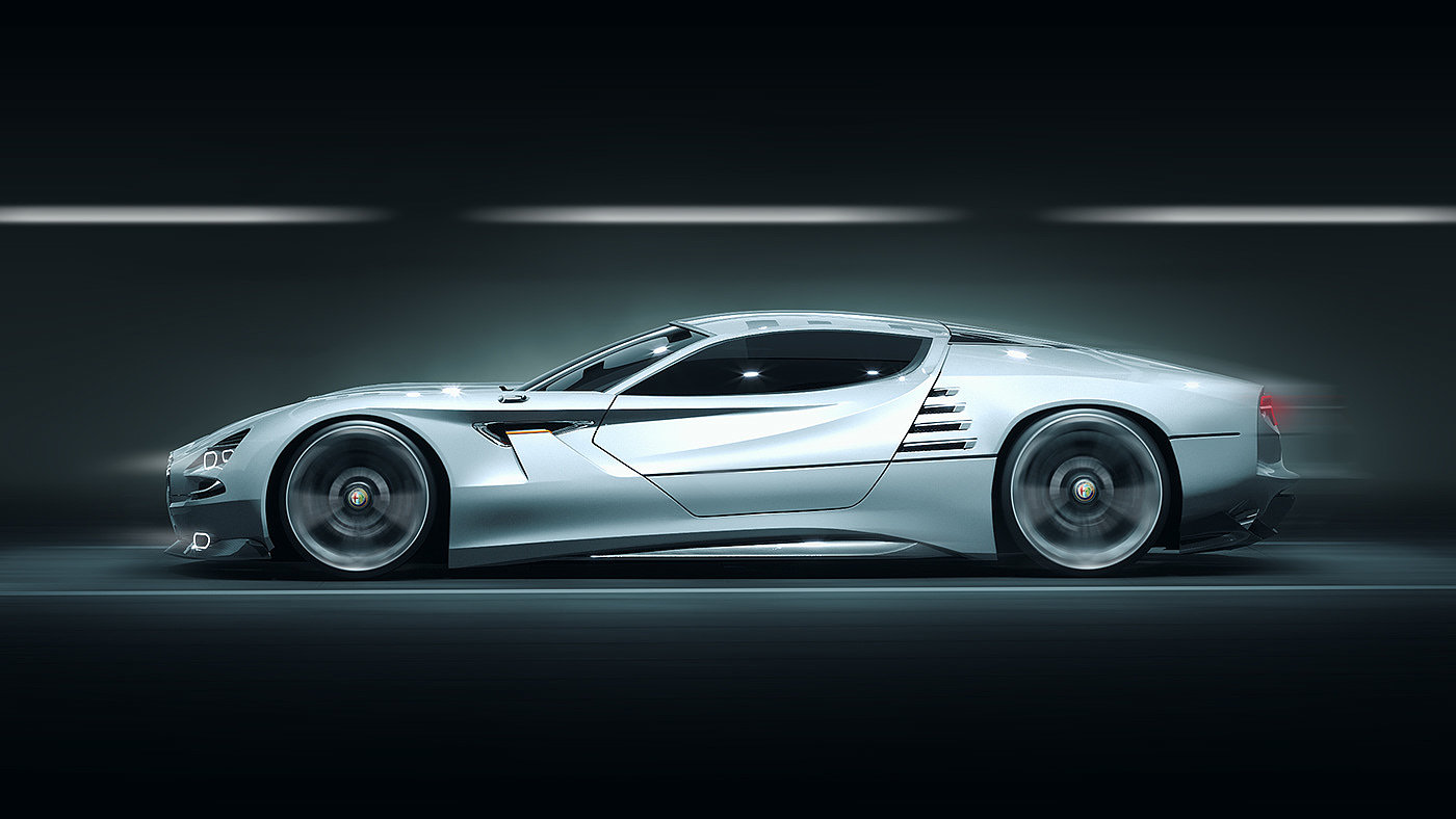 Sports car，Automobile design，alfa romeo ，
