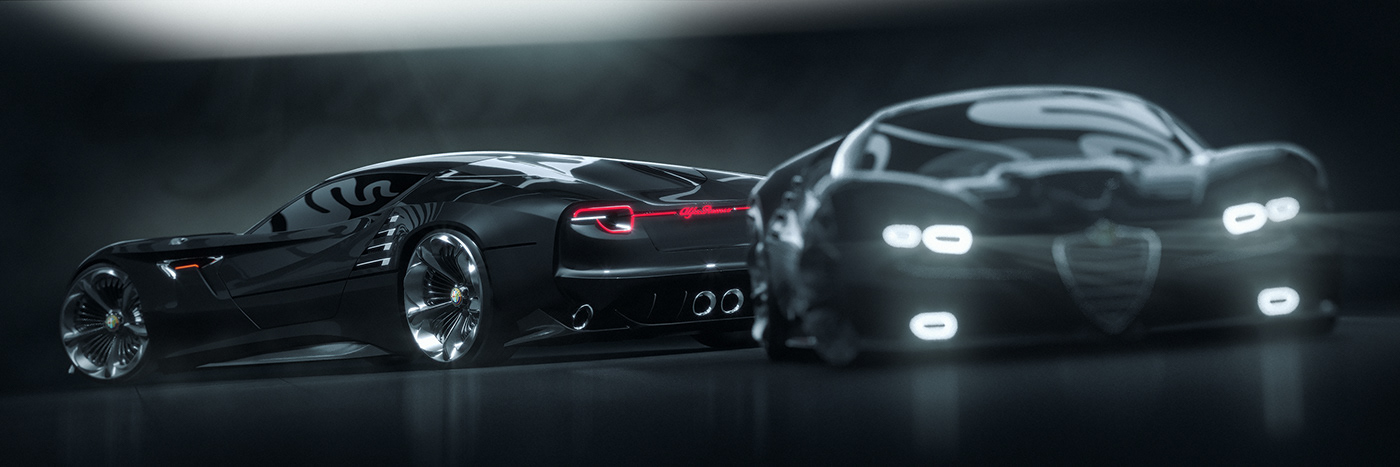 Sports car，Automobile design，alfa romeo ，