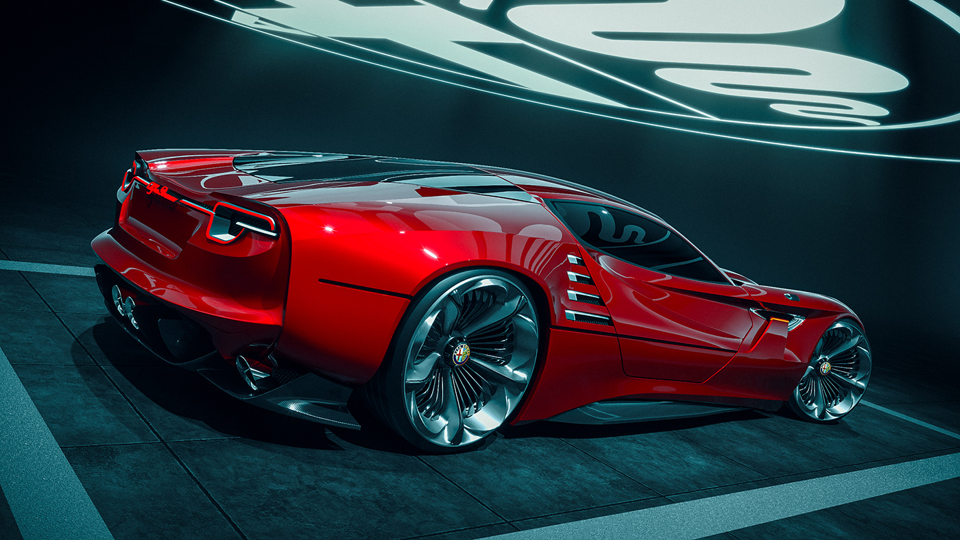 Sports car，Automobile design，alfa romeo ，
