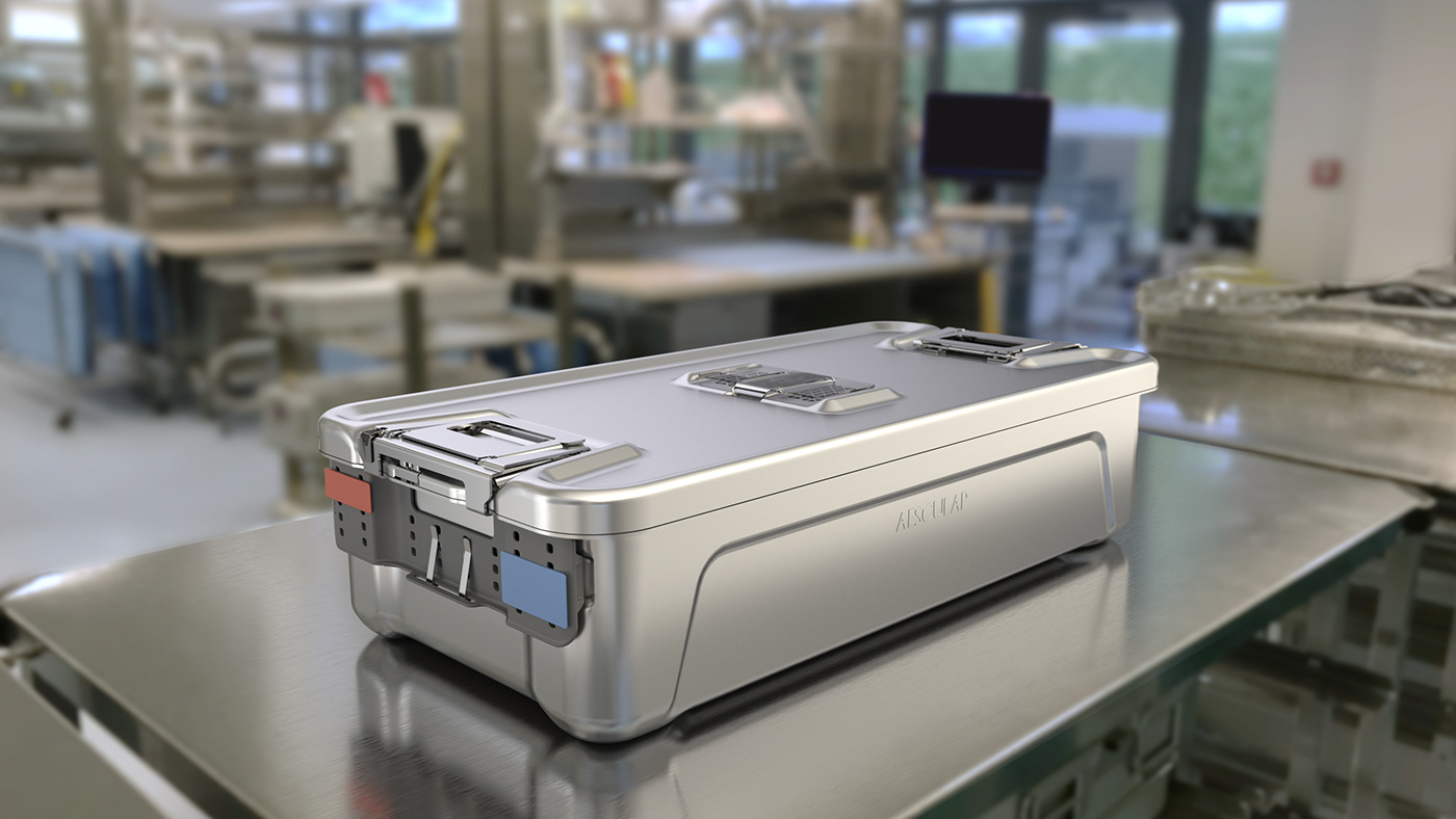 Aesculap，Aseptic container，Metal，