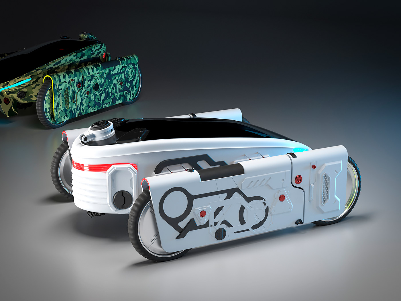 automobile，Electric bicycle，concept，future，