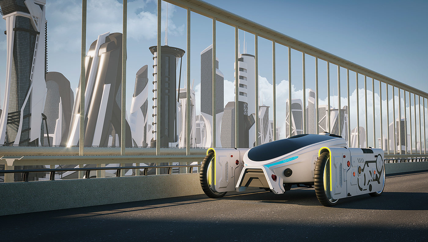 汽车，电动自行车，概念，未来，