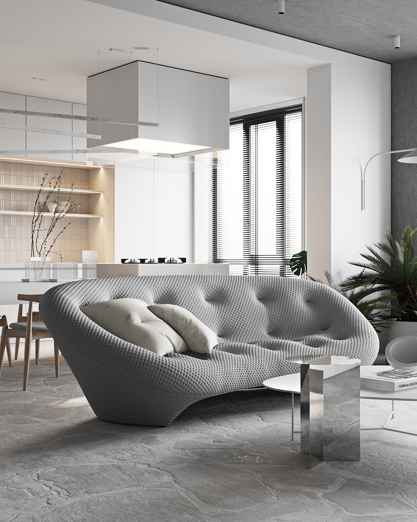 apartment，Moscow，Minimalist，visualization，