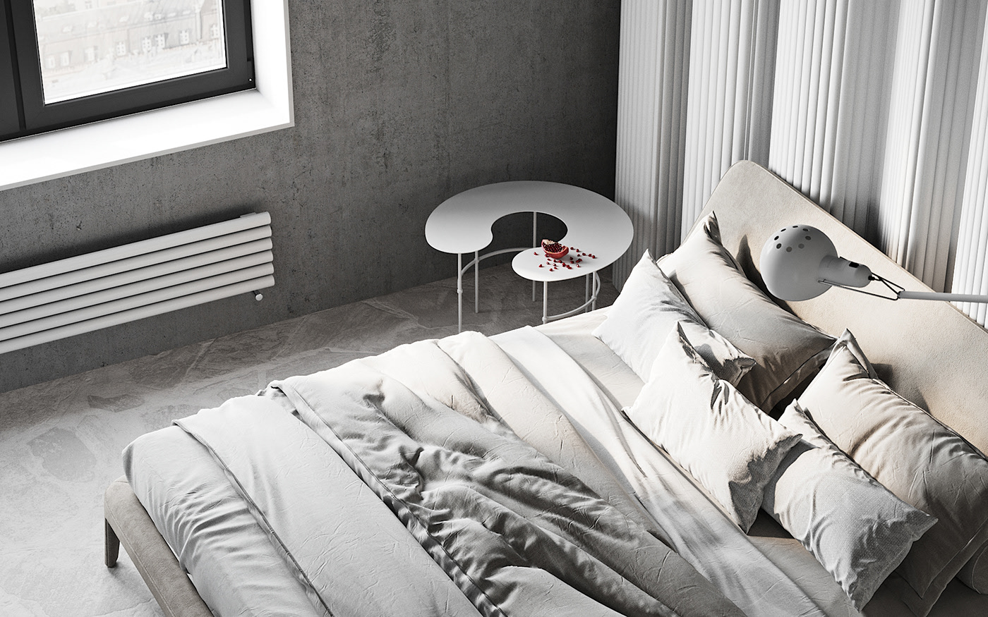 apartment，Moscow，Minimalist，visualization，