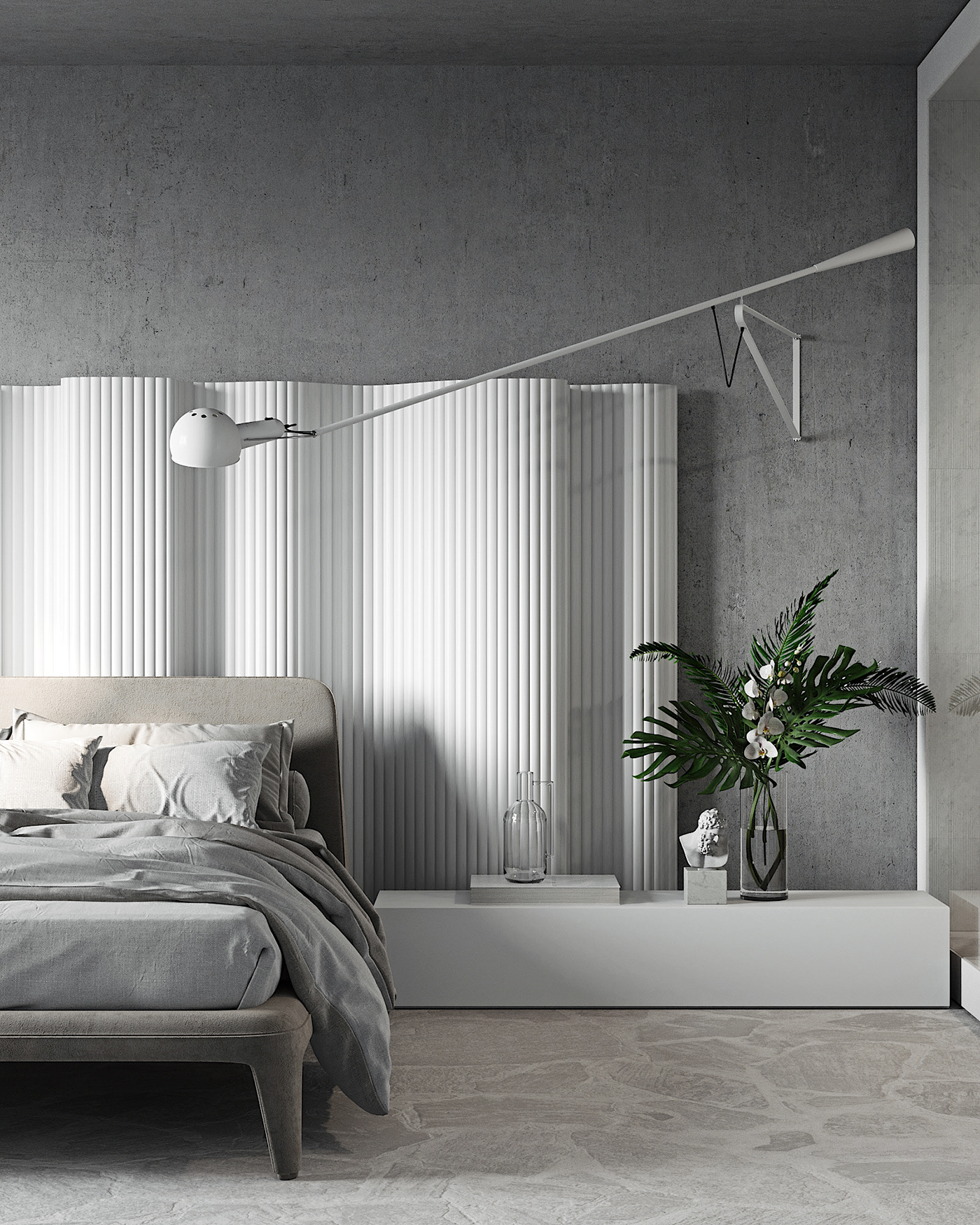 apartment，Moscow，Minimalist，visualization，