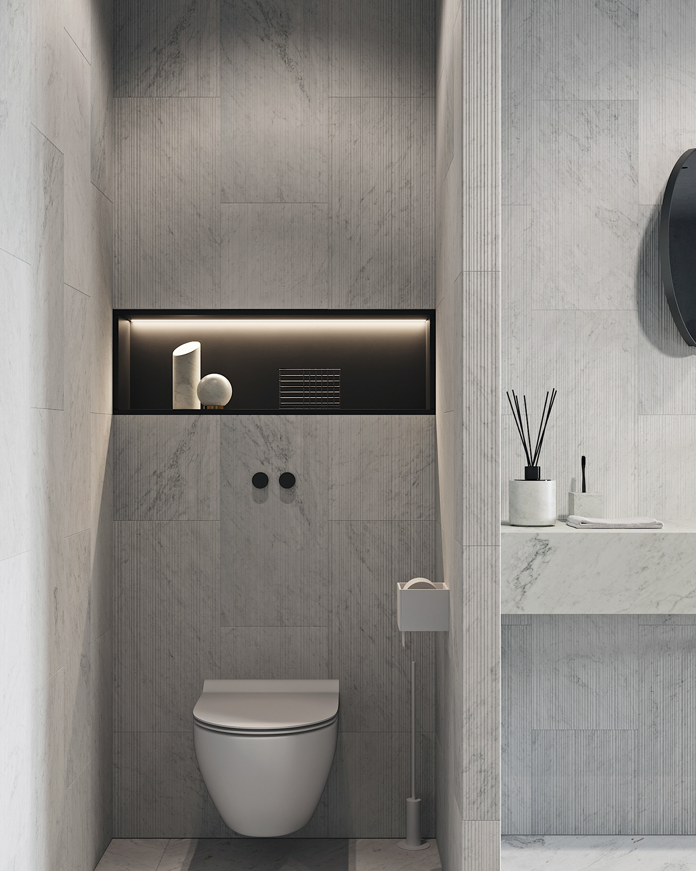 apartment，Moscow，Minimalist，visualization，