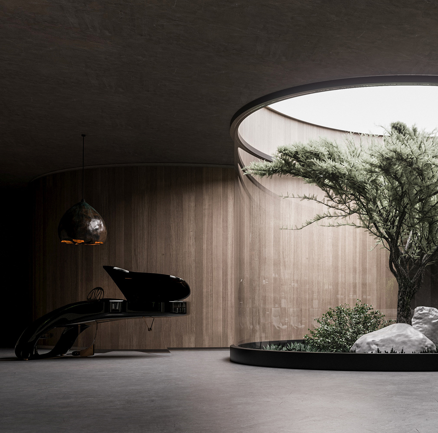 residence，underground，Art，modern，