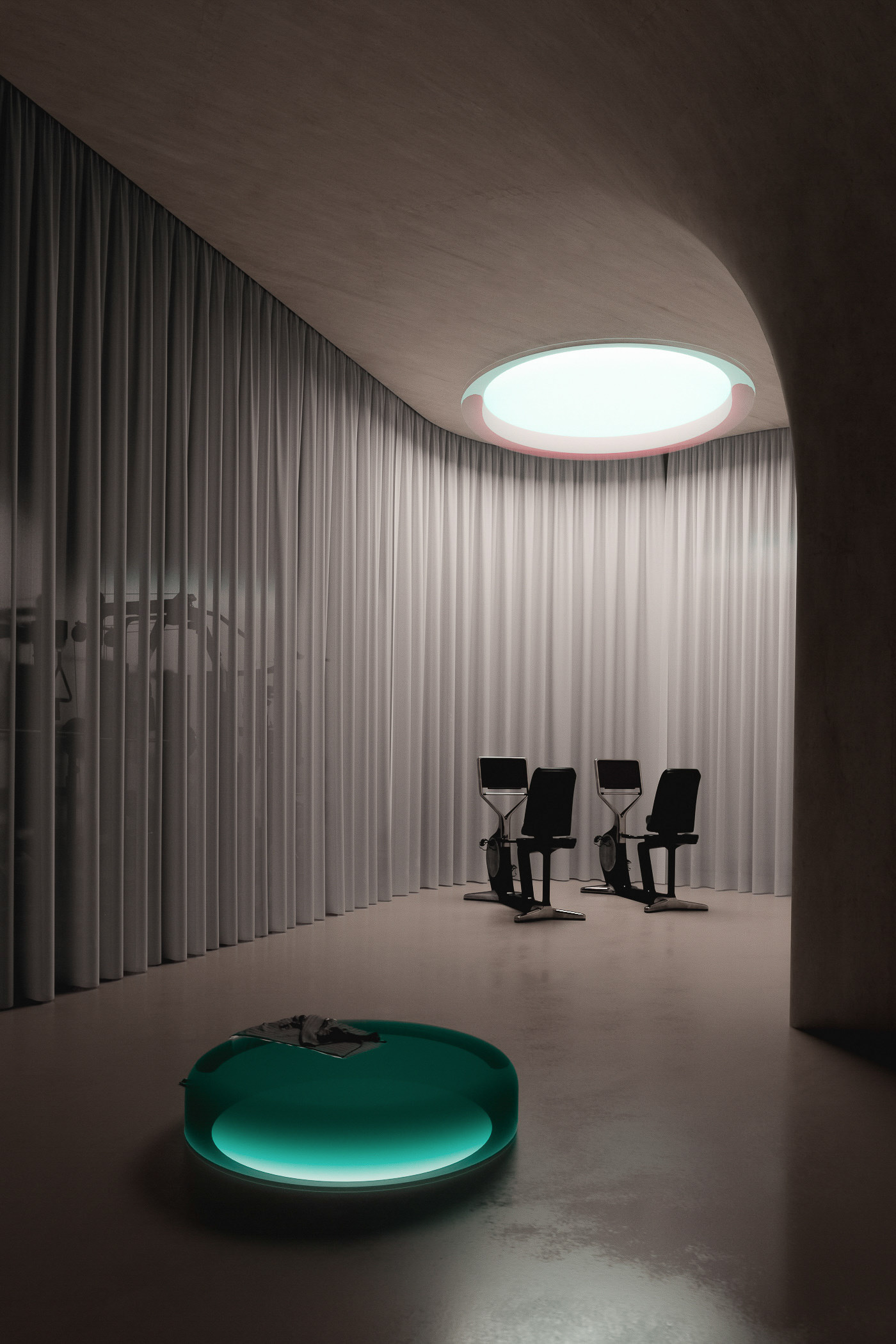 residence，underground，Art，modern，