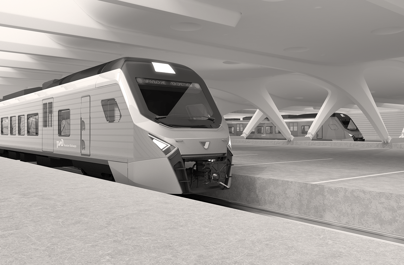 train，Hand drawn，Render，