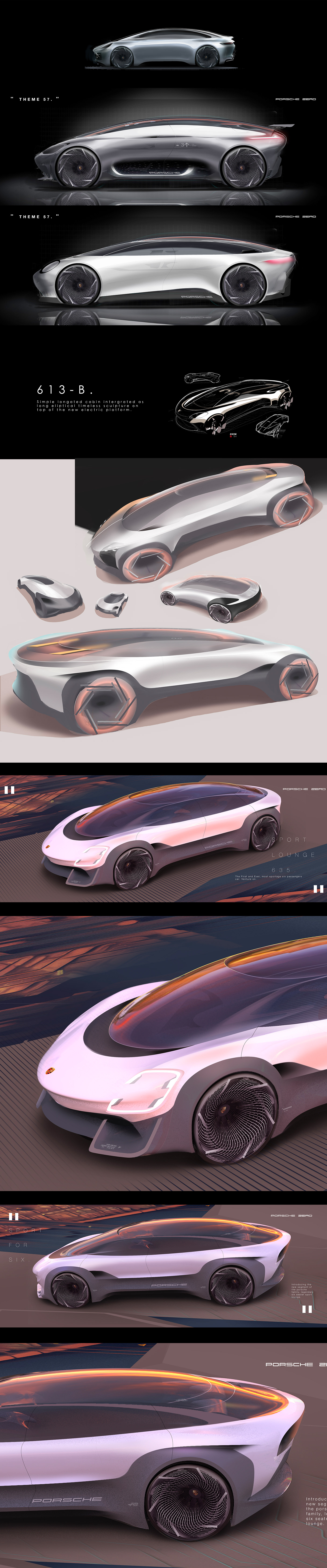 Sports car，Porsche，Hand drawn，Cool，