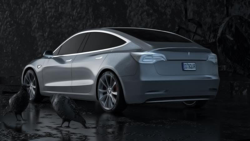 Tesla，scene，automobile，