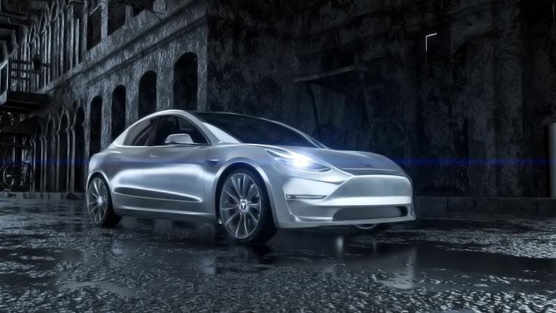 Tesla，scene，automobile，