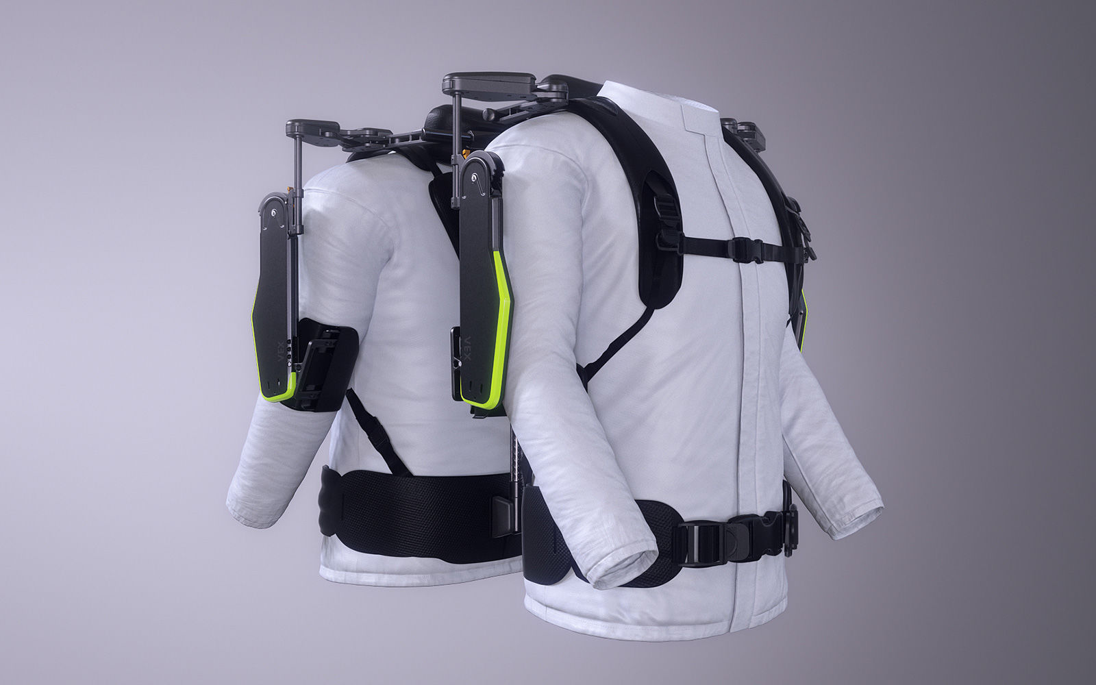 Wearable vest type exoskeleton，VEX，modern，2020 red dot product design award，