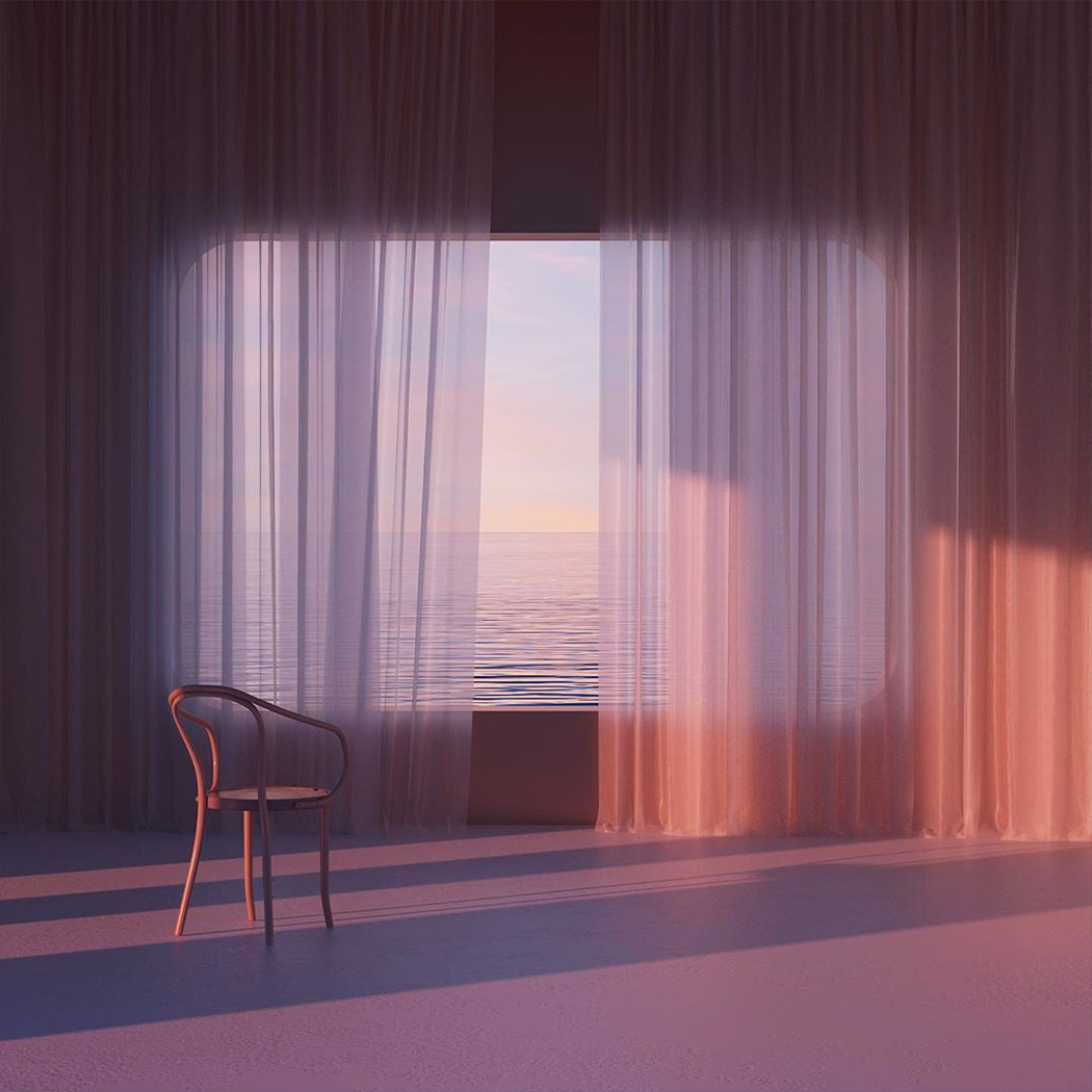 Render，Architecture，quiet，Zen，solar system，