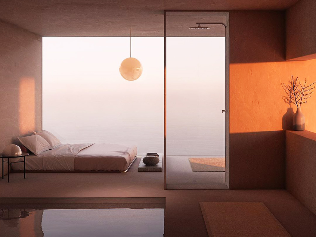 Render，Architecture，quiet，Zen，solar system，