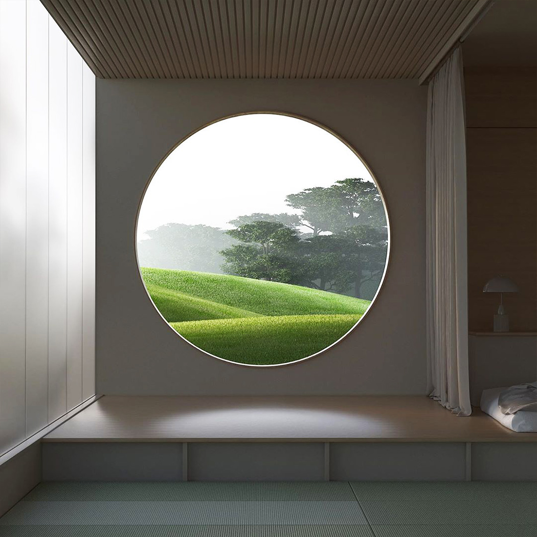 Render，Architecture，quiet，Zen，solar system，