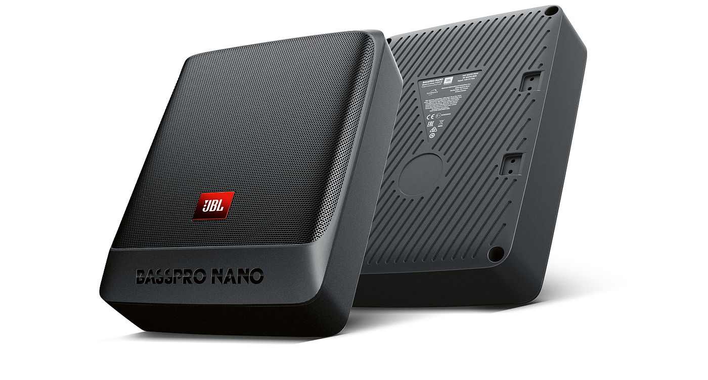 2020 red dot product design award，JBL BassPro Nano，Subwoofer，Die cast aluminum，matte，black，