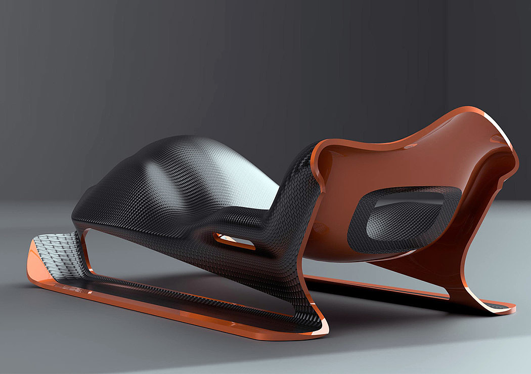 product design，industrial design，sled，Monomer carbon fiber，durable，