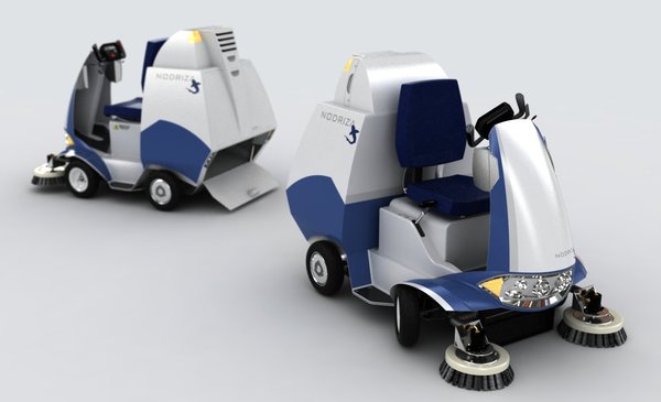 outdoors，vehicle，tool，clean，Sweep the floor，