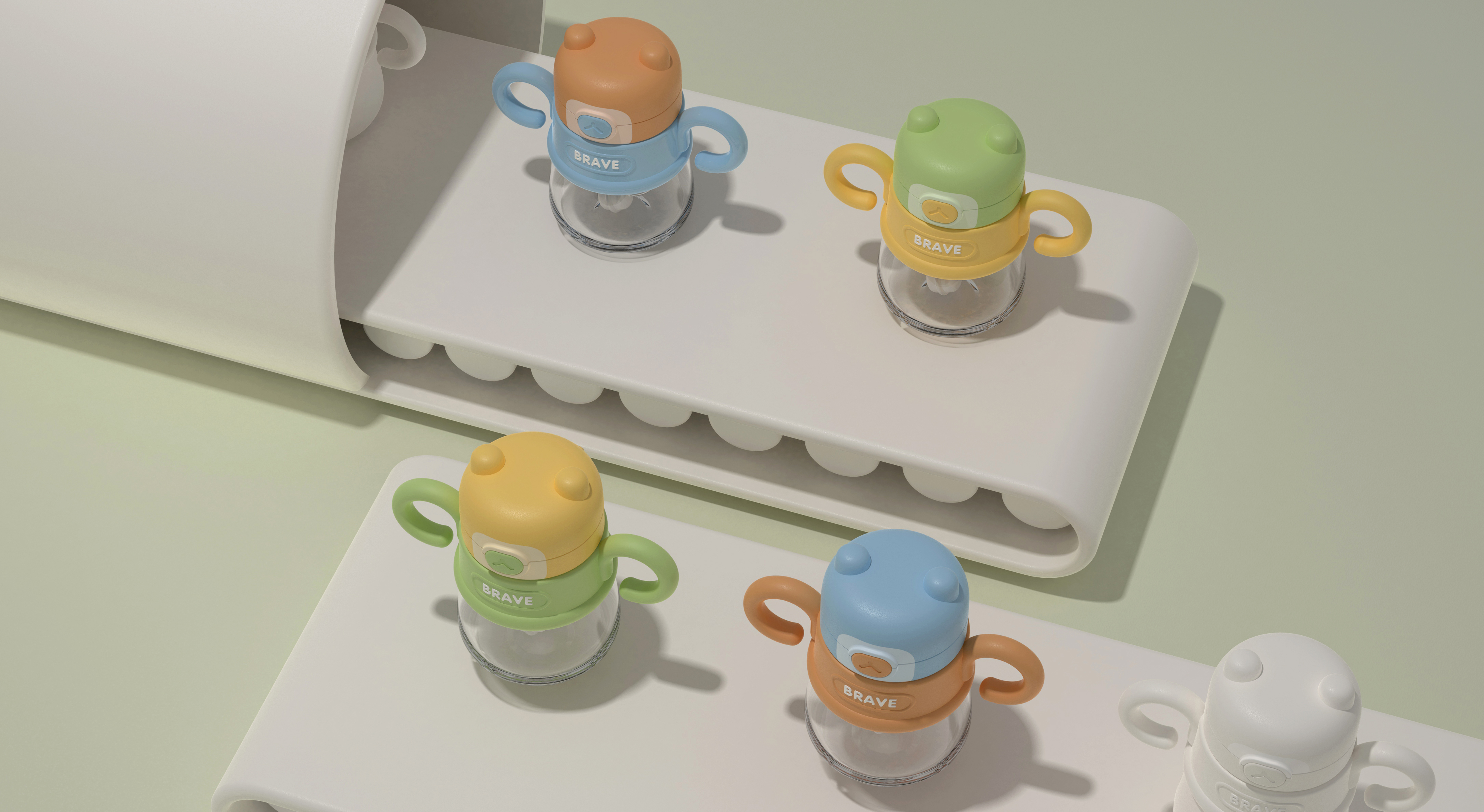 baby Trainer Cup，glass，Children's Cup，