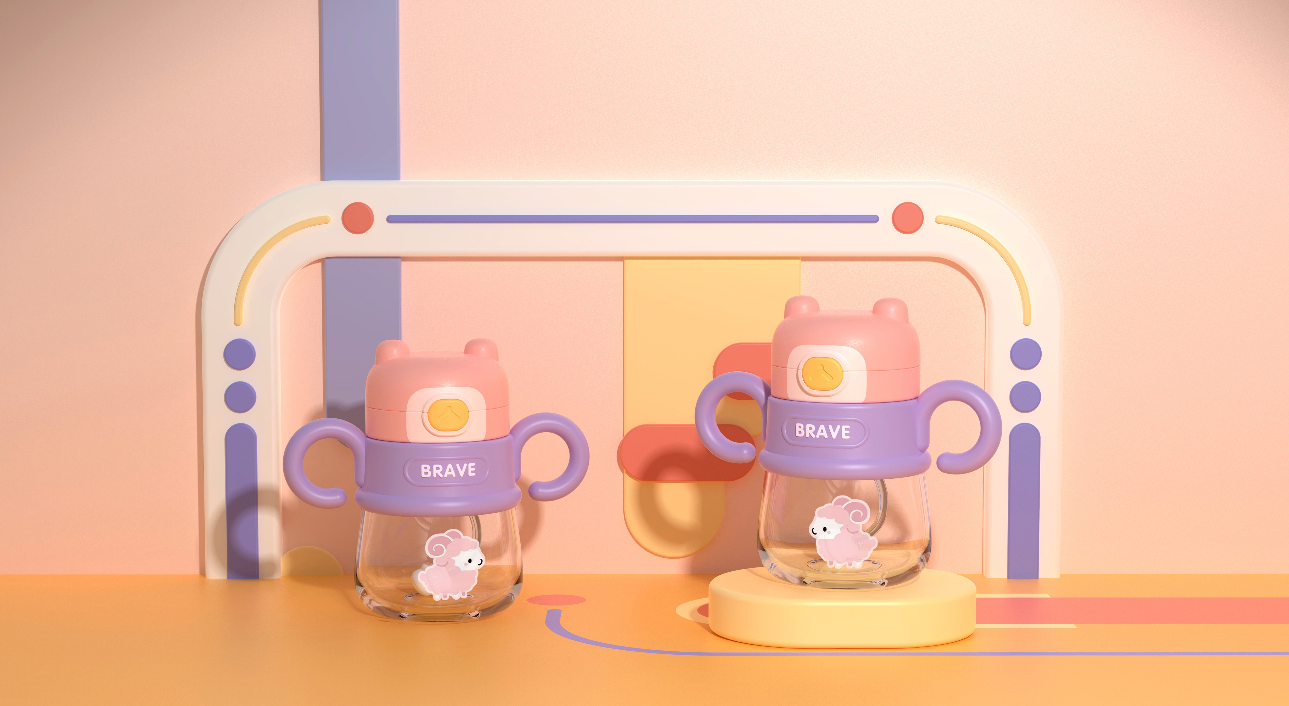 baby Trainer Cup，glass，Children's Cup，