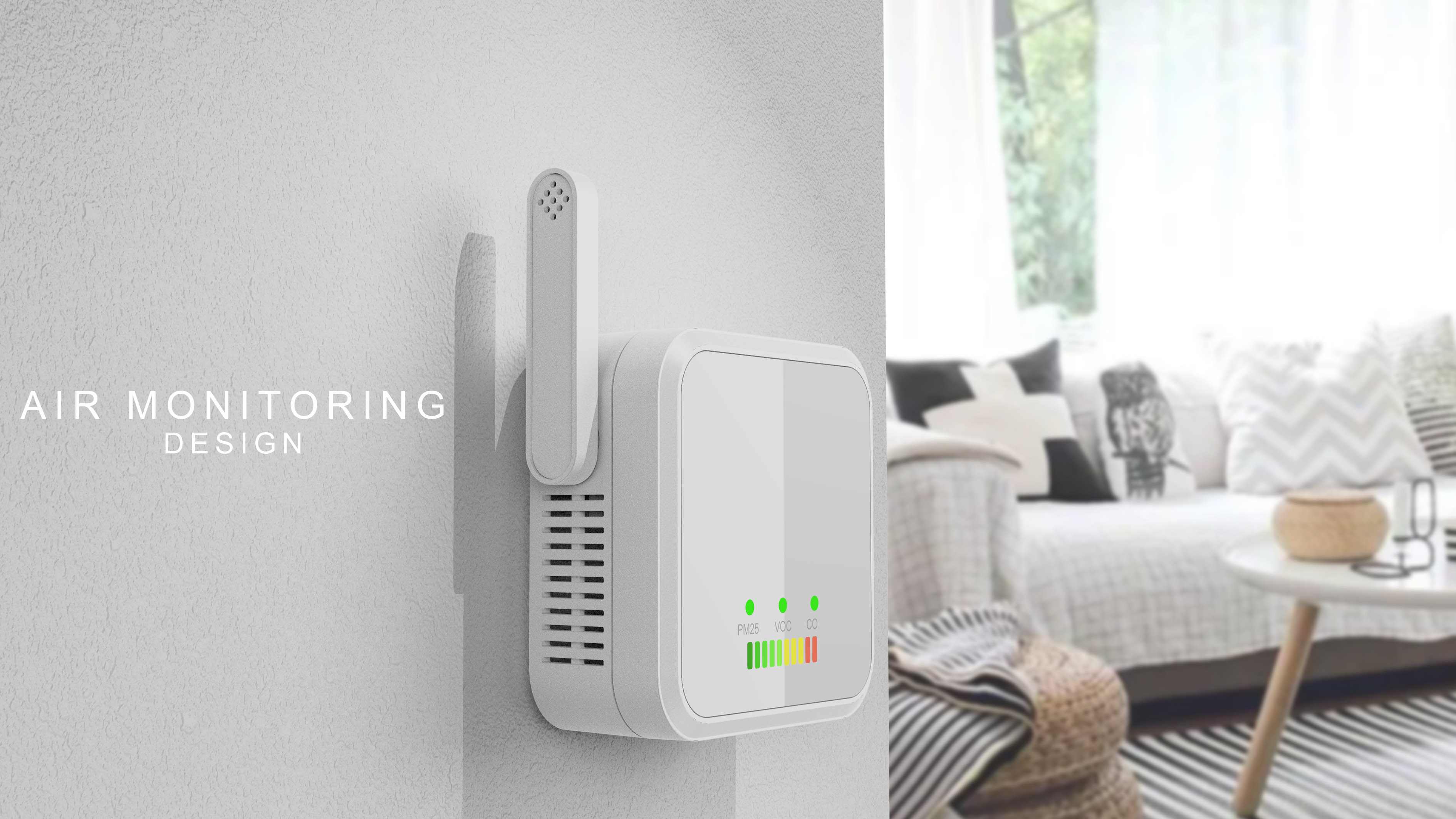Infrared air monitoring, healthy home，