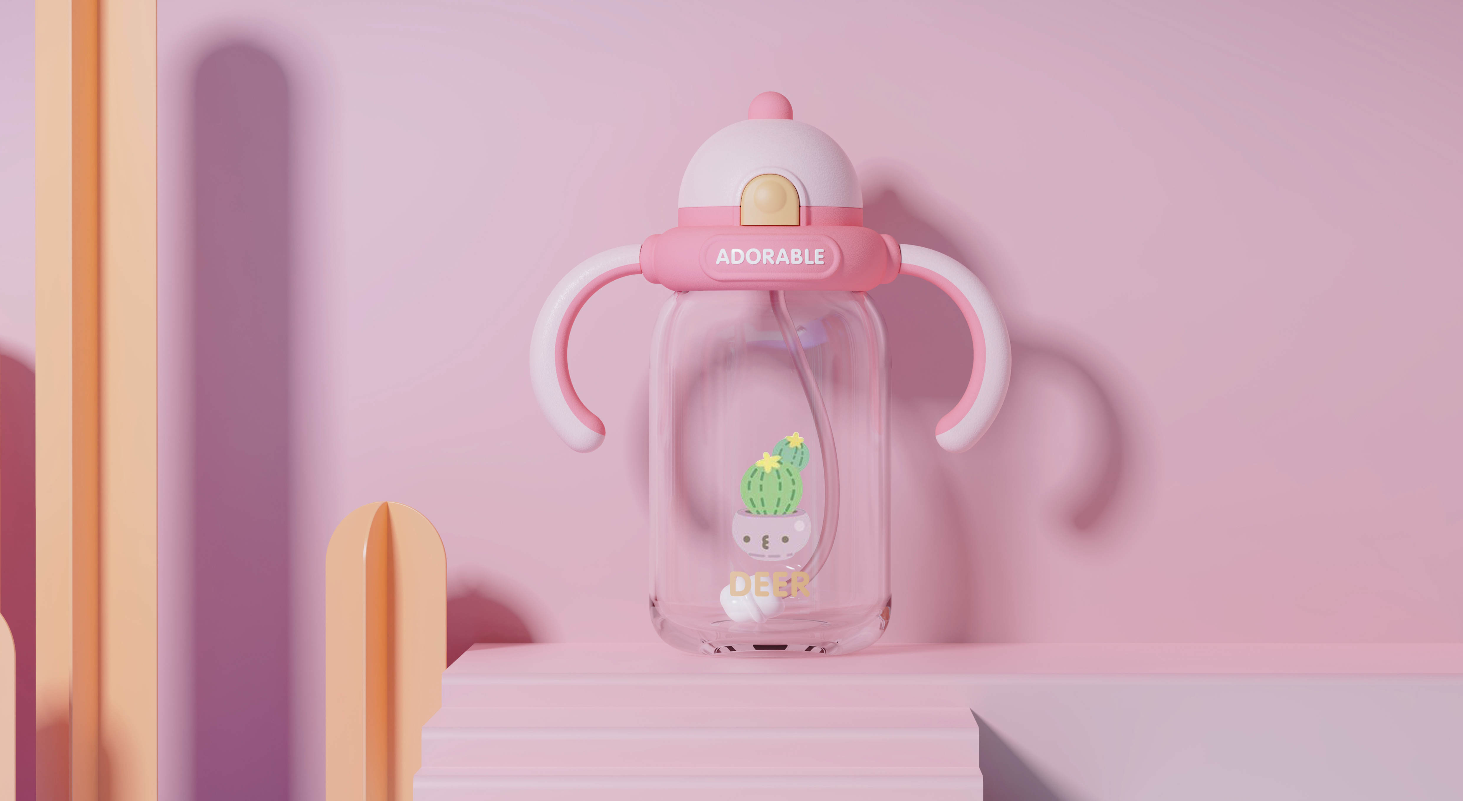 Children's pot，lovely，glass，robot，