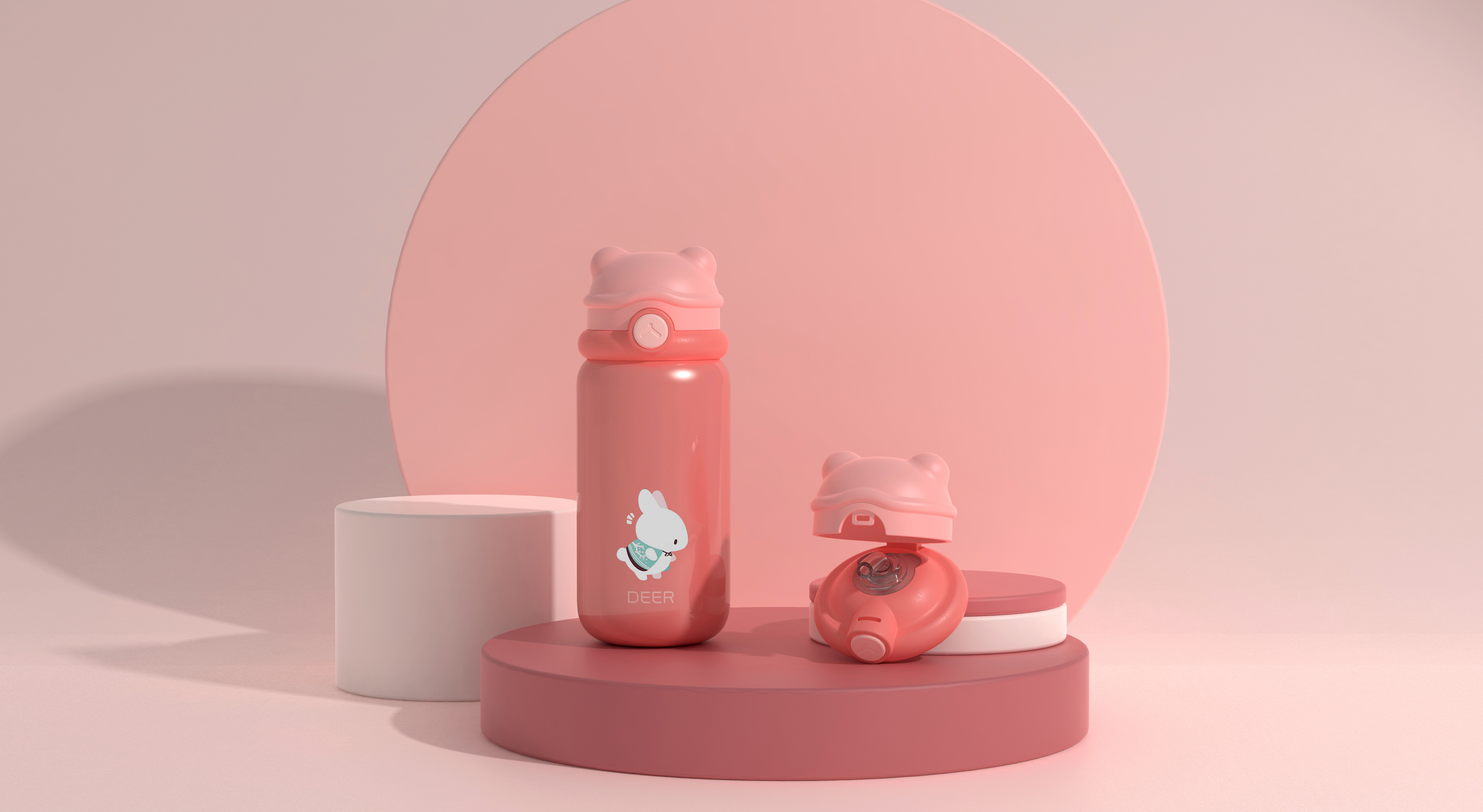 Children's pot，bear，glass，