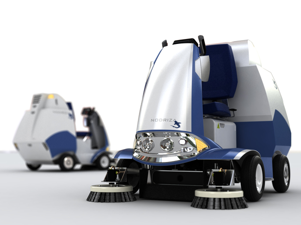 outdoors，vehicle，tool，clean，Sweep the floor，