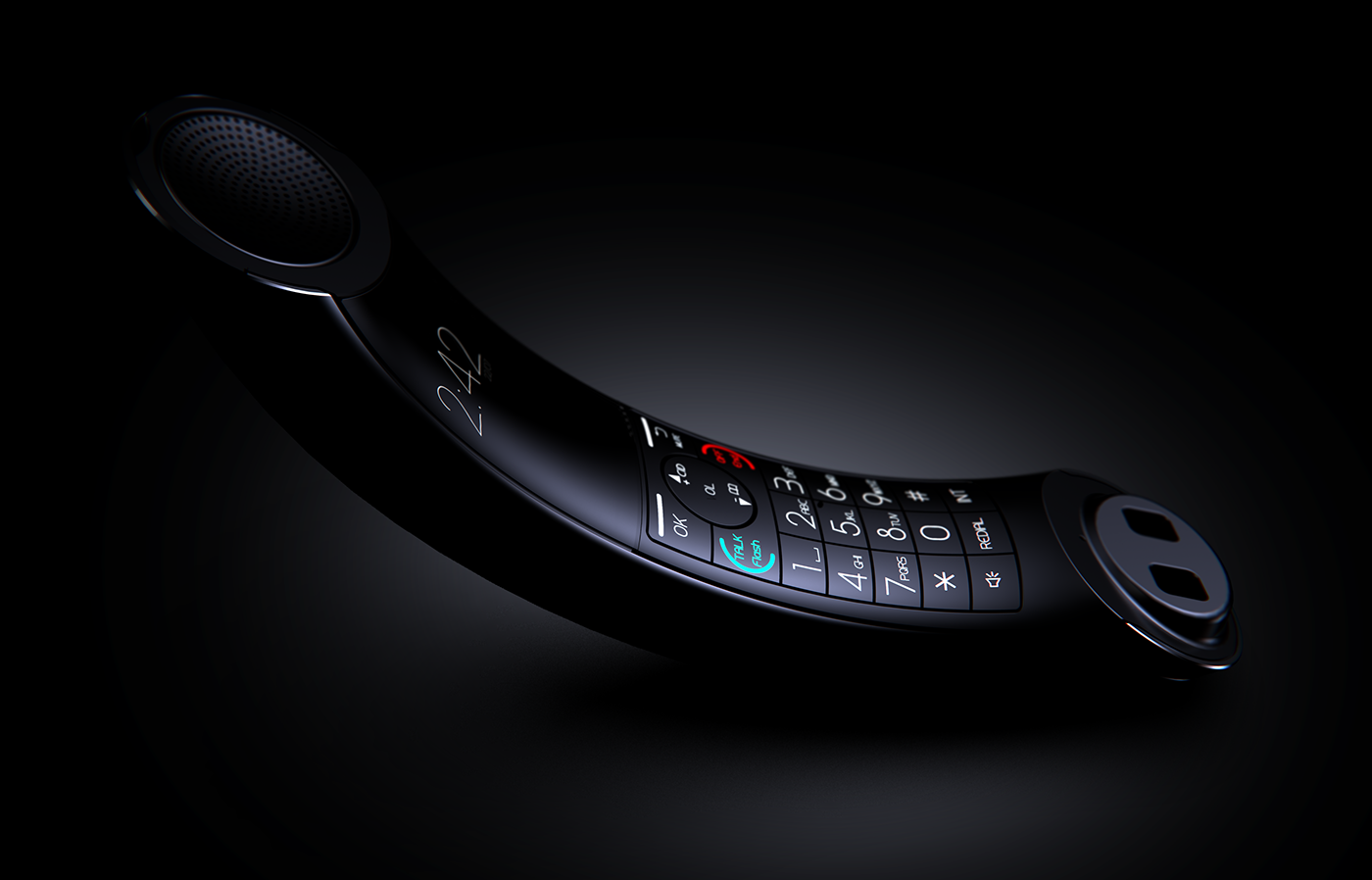 ellipse，Chrome plating，If product design award，wireless telephone，